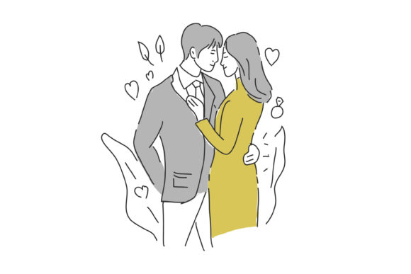 Romance Wedding Couple Hand Drawn Embroidery Review